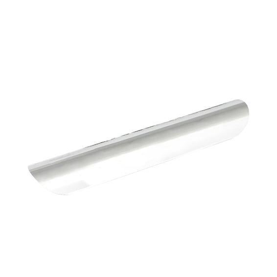 Universal smooth heat shield 10" long chrome