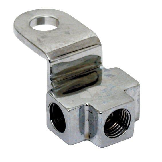 Brake tee, front. Chrome