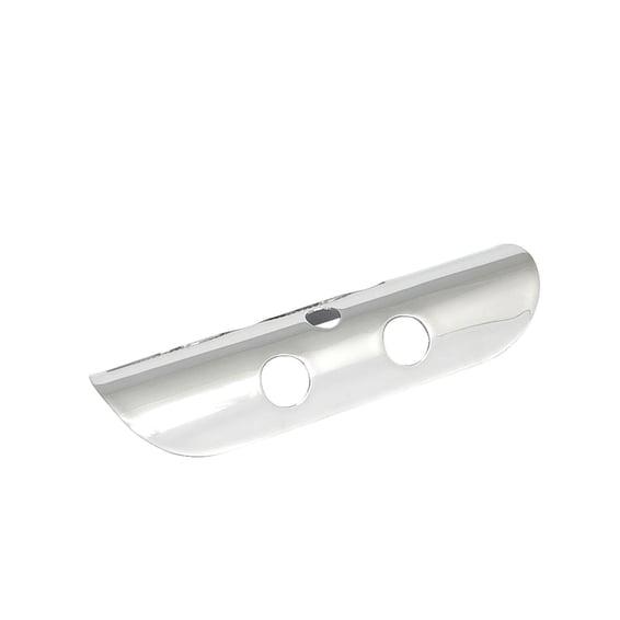 Universal bullet hole heat shield 7" long chrome