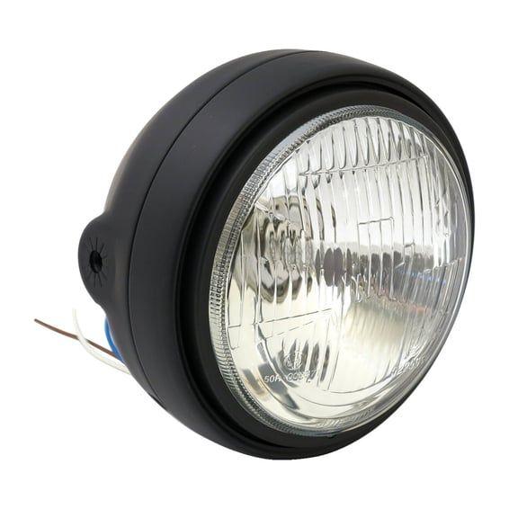Roadster 5-3/4" H4 headlamp. side mount. Black