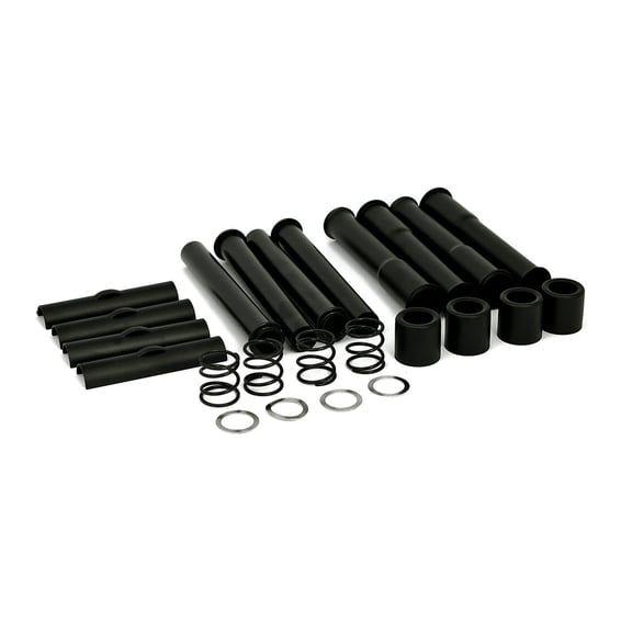 Complete 66-E79 Shovel pushrod cover kit. Black