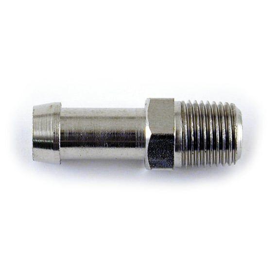 Oil line fitting, straight. Zinc