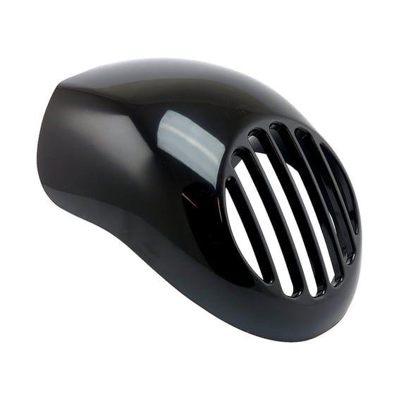 Upper headlamp fly fairing with integrated headlamp grill