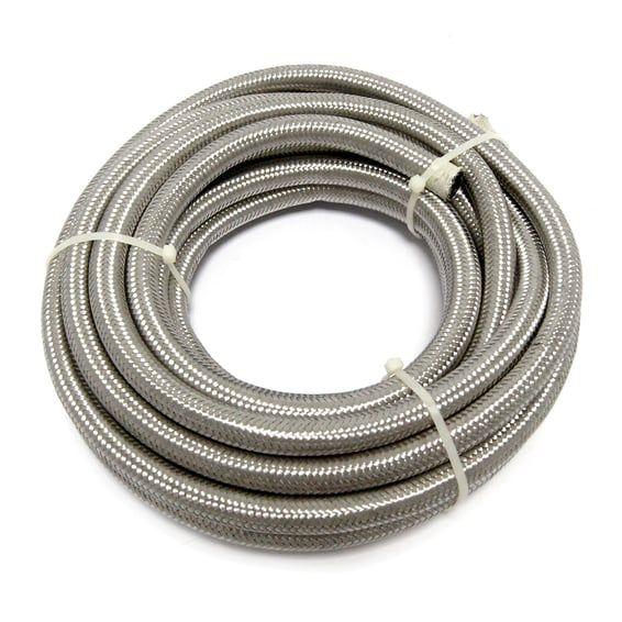 Braided hose 3/8" (10mm). Stainless clear