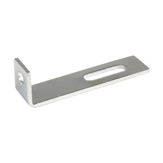 Universal exhaust mount l-bracket. 3-3/4" long, 2 holes