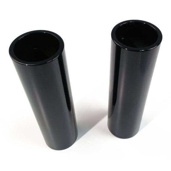 2-piece upper fork cover kit. Gloss black