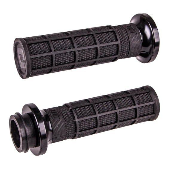 V-Twin lock-on Hart-Luck full-waffle TBW grips. black