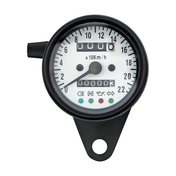 LED mini speedo 2:1 kmh. Black with white face plate