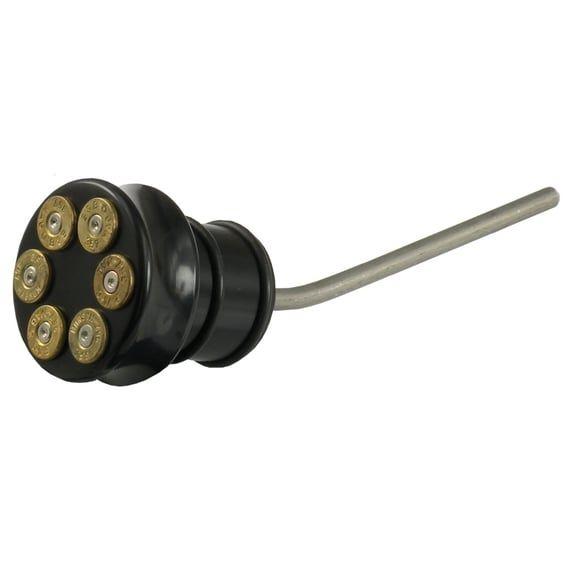 CVP, oil tank fill plug, with dipstick. Bullet. Black