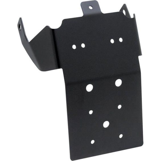 DMP, under fender license plate holder. Black