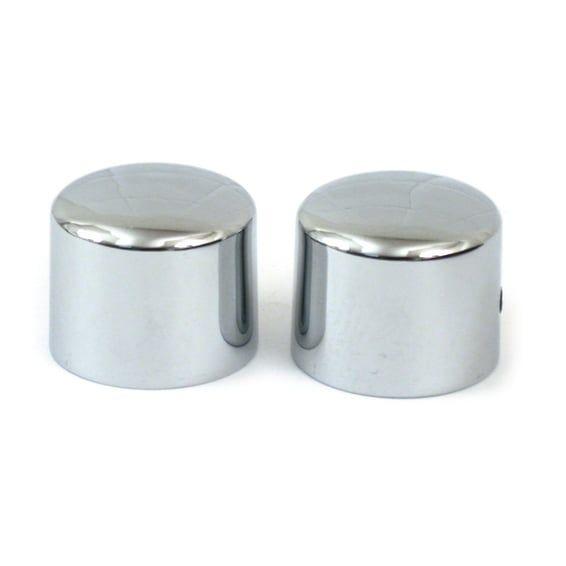 Front axle nut cap kit. Chrome