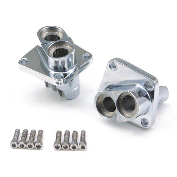 Shovel tappet block set front/rear. Chrome