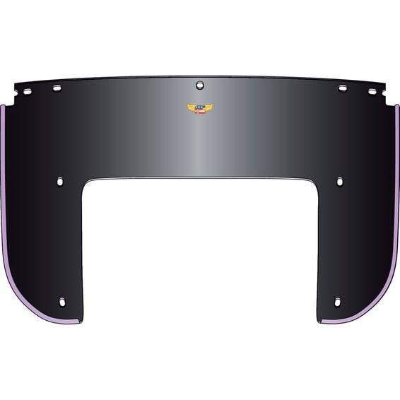Beaded 5-bolt lower window. Black