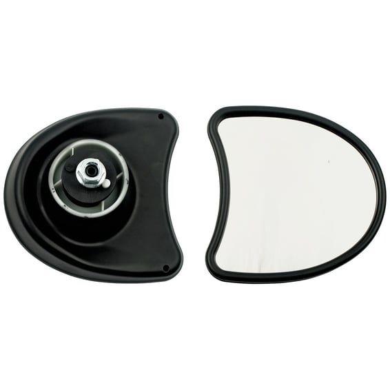 Touring fairing mount mirror kit. Single vision, black
