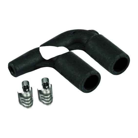 Twin Cam style coil boots. Black, 90°