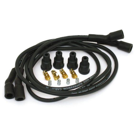 univ. 7mm spark plug wire set. Black
