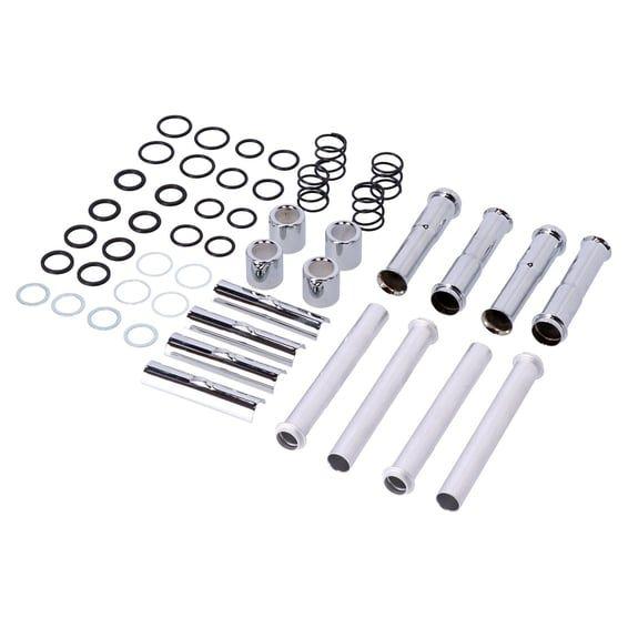 Complete Evo B.T. pushrod cover kit. Chrome
