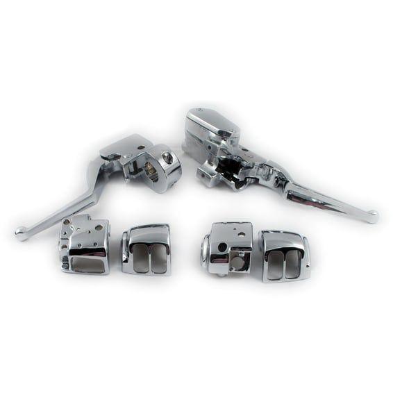 Handlebar control kit chrome 9/16" bore