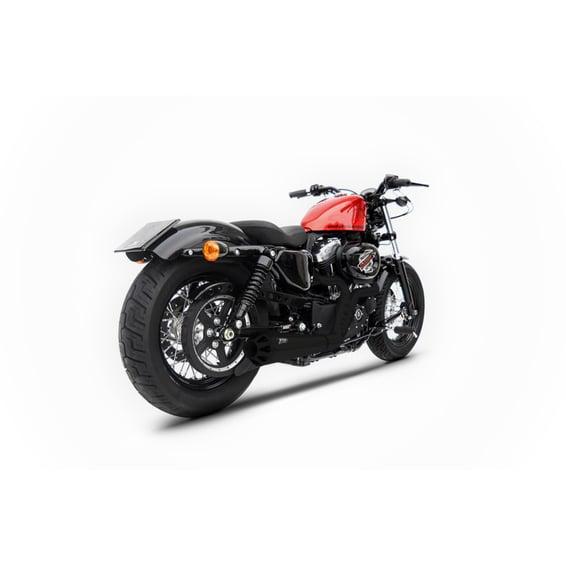 Conical 2-1 XL Sportster exhaust system. Matte black