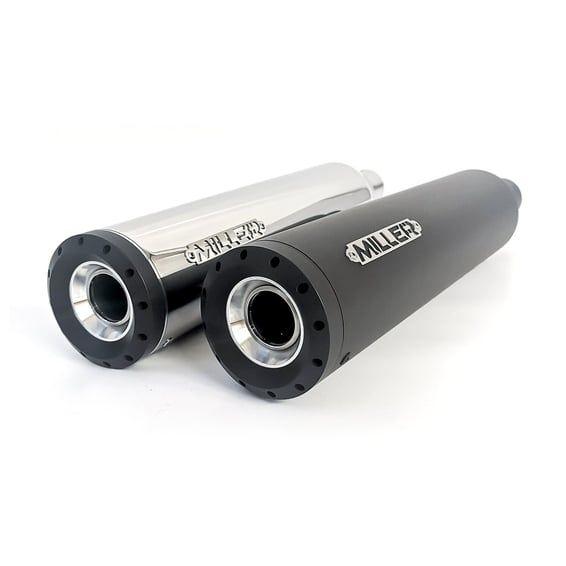 Miller, Independence slip-on mufflers. Euro 4. Matte black