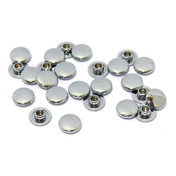 Push-in mushroom allen head plugs M8. Chrome