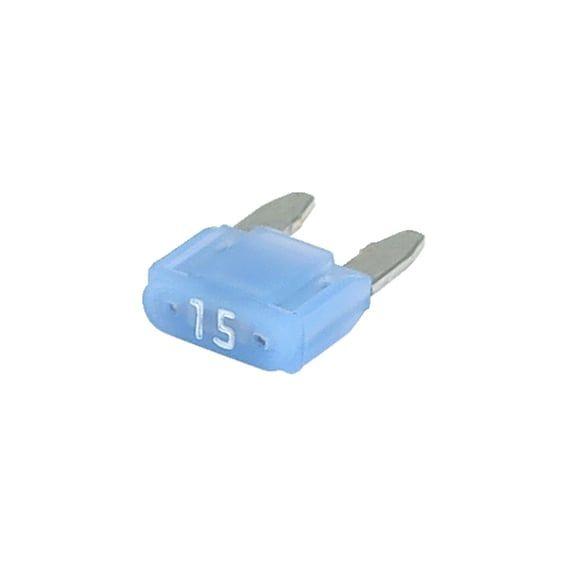 Mini fuse with LED indicator. Blue, 15A