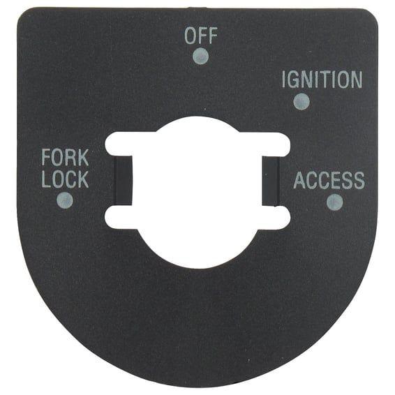 Ignition switch decal. Satin black