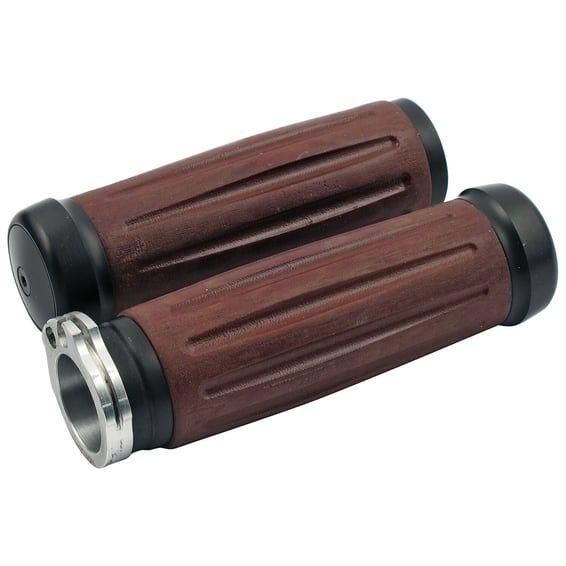 Riverside, Bakelite® retro handlebar grip set. Black