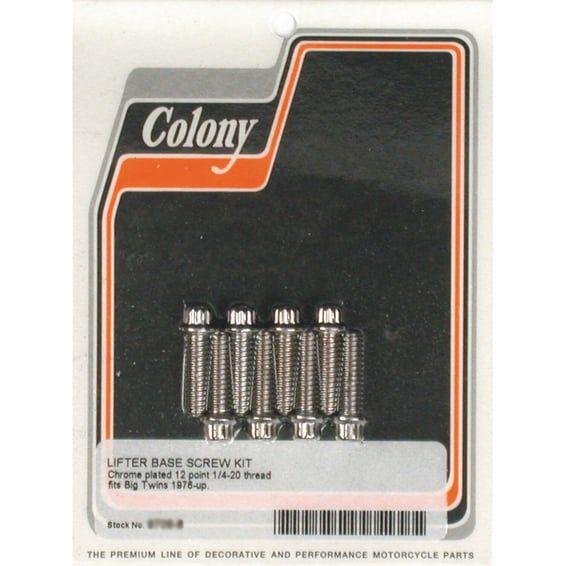 tappet block mount kit. OEM style, chrome
