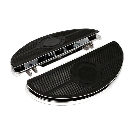 Oval early style floorboards. with dampers. Chrome