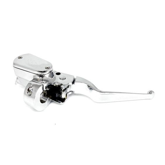 Handlebar master cylinder assembly, 1/2" bore. Chrome