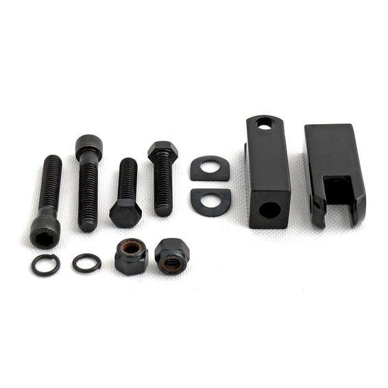 OEM style XL passenger peg brackets. Black