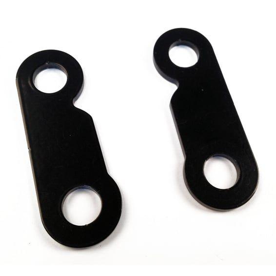 turn signal bracket set. Front. Black