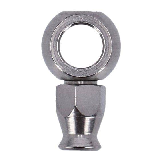 3/8" (10mm) banjo fitting short neck. Stainless