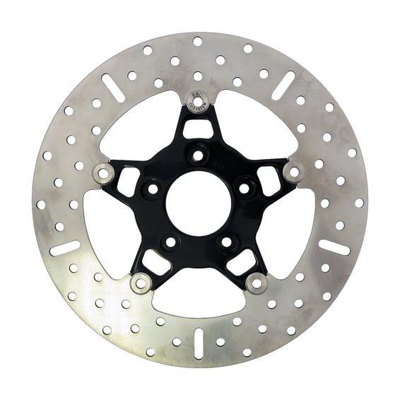 5-Button stainless floating brake rotor. Front. Black