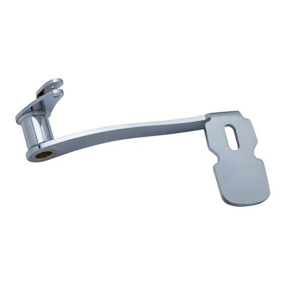 Smooth extended brake pedal. Chrome