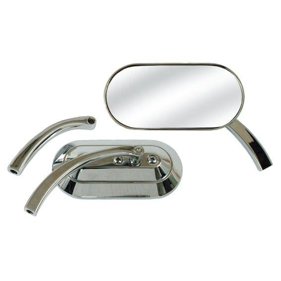 Custom oval mirror. Chrome