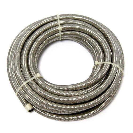 Braided hose 5/16" (8mm). Stainless clear