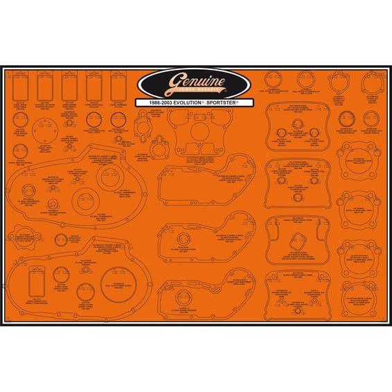 James, gasket & seal board. 86-03 Evo Sportster