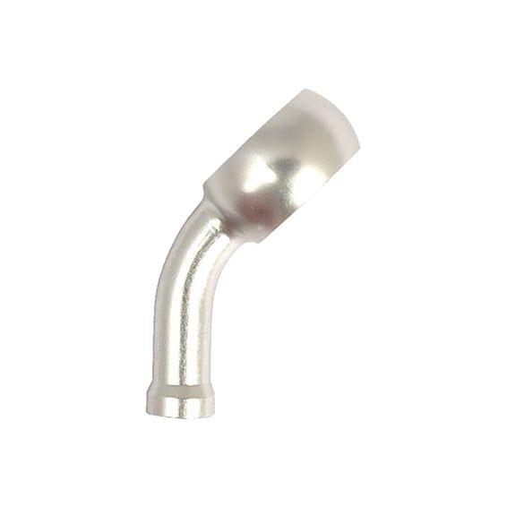 Varioflex Banjo fitting silver 3/8"-10mm, 45 degree down