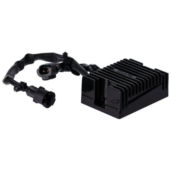 voltage regulator/rectifier. Black