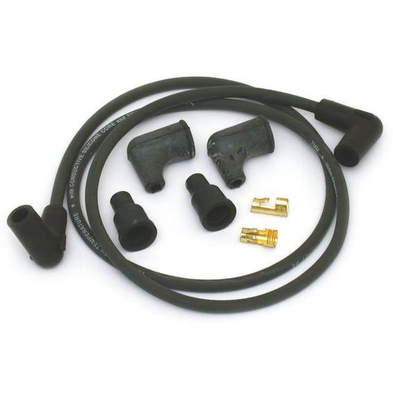 univ. 7mm spark plug wire set, 90° plug boot. Black