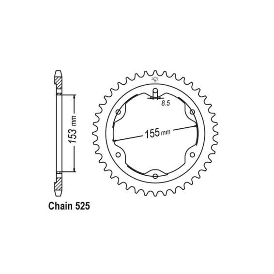 JT rear sprocket 893.38