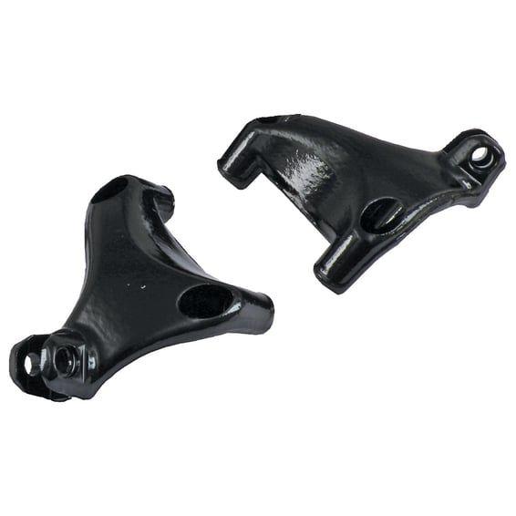 Passenger foot peg mount bracket set. Black