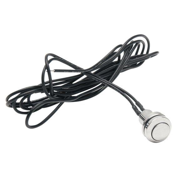 Smooth push button switch. Chrome