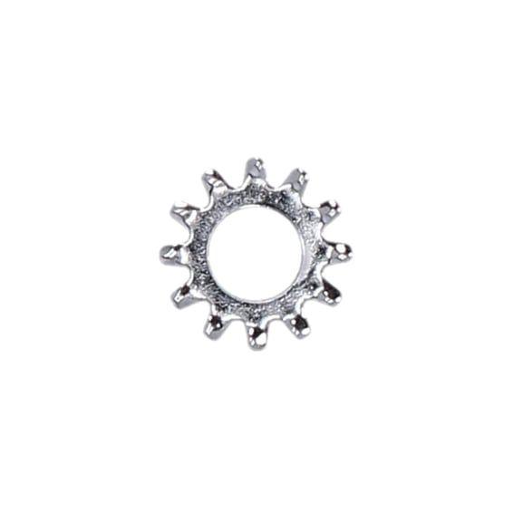 Chrome external lockwasher, #8 - 25 pack
