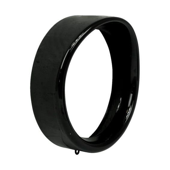 Recessed trim ring with visor. 7" headlamp. Gloss black