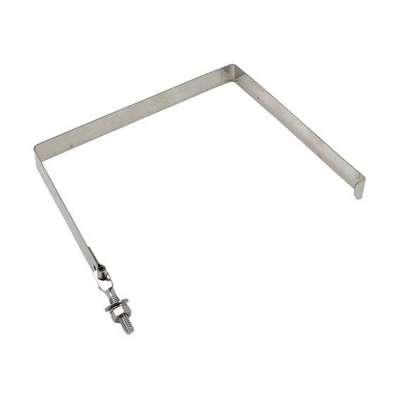 Battery hold down strap. Polished stainless