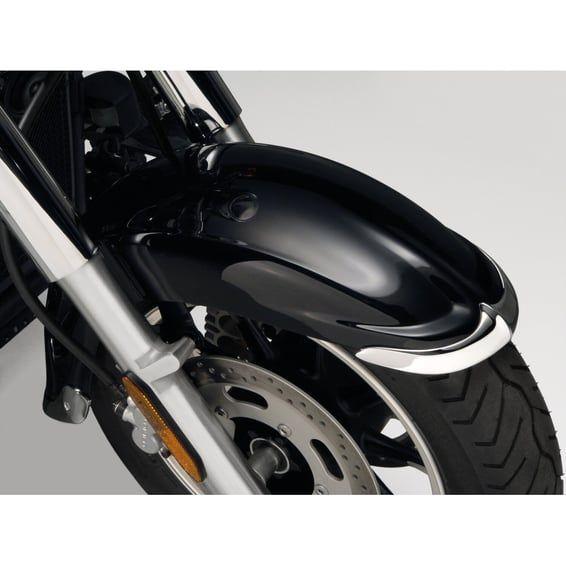NC cast front fender tip set chrome