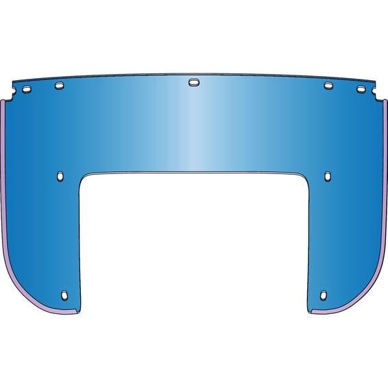 Beaded 7-bolt lower window. Blue